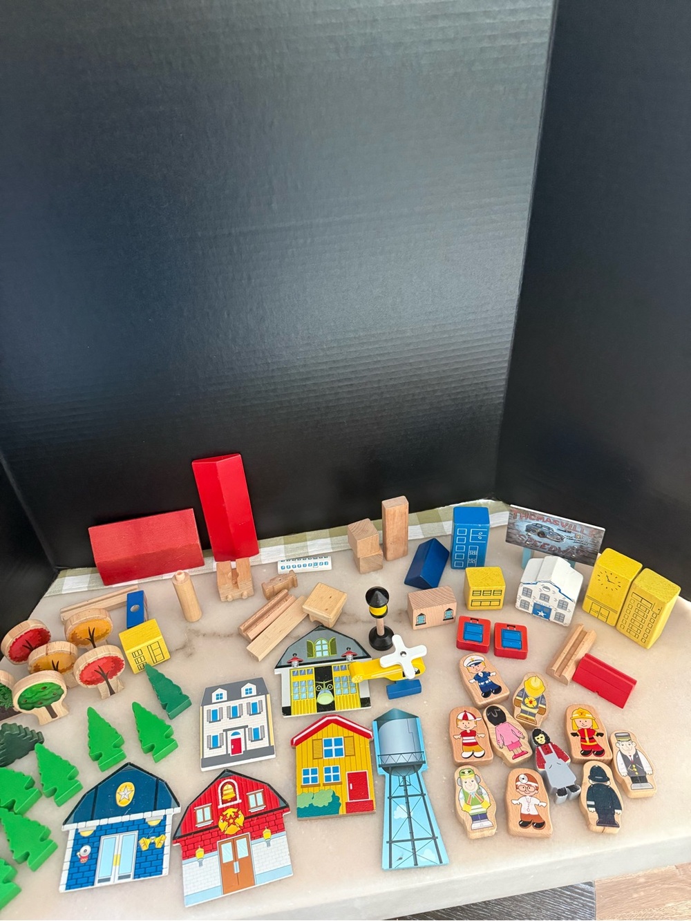 Kidkraft Transportation Station Train Accessories 65 Wooden Pieces